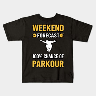 Weekend Forecast Parkour Kids T-Shirt